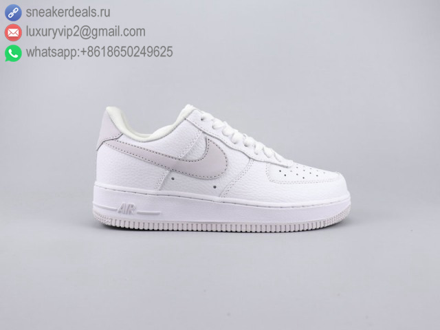 NIKE AIR FORCE 1 '07 SE WHITE GREY LEATHER UNISEX SKATE SHOES